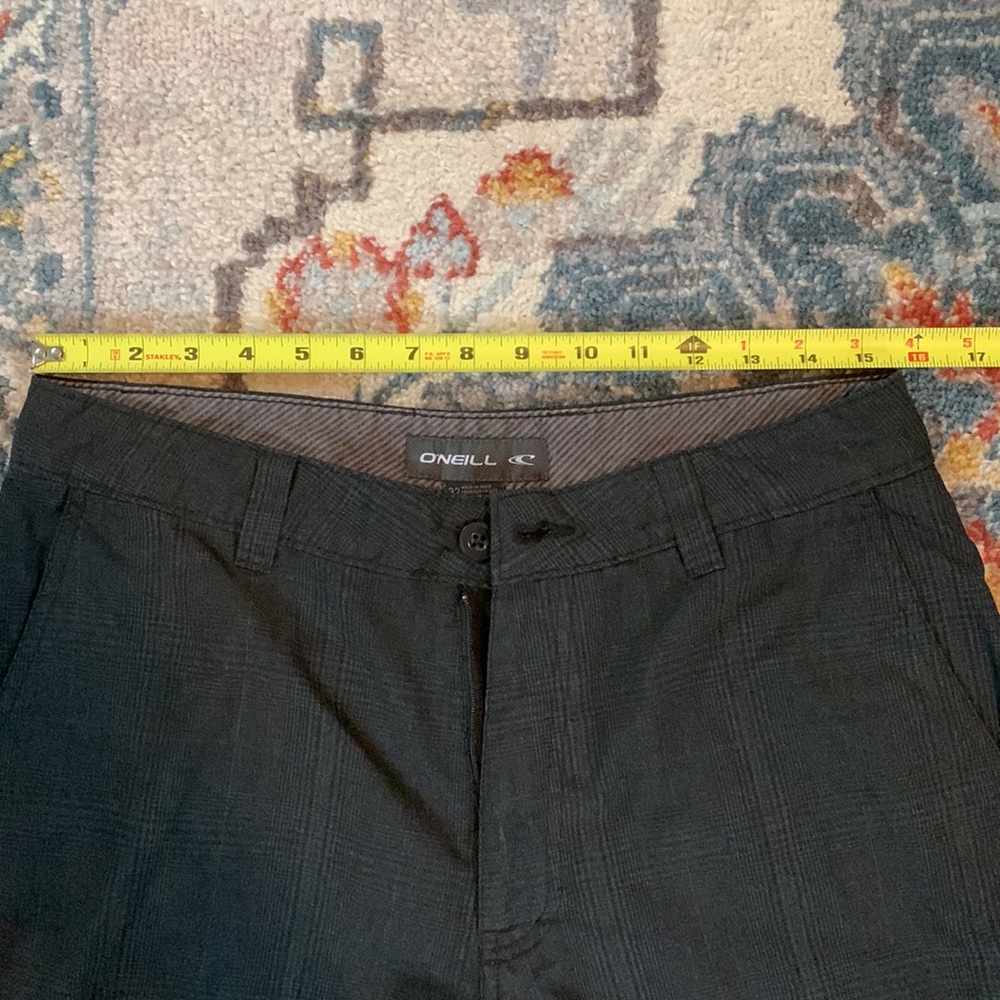 Mens O’Neal black with gray striped shorts - Picture 6 of 8